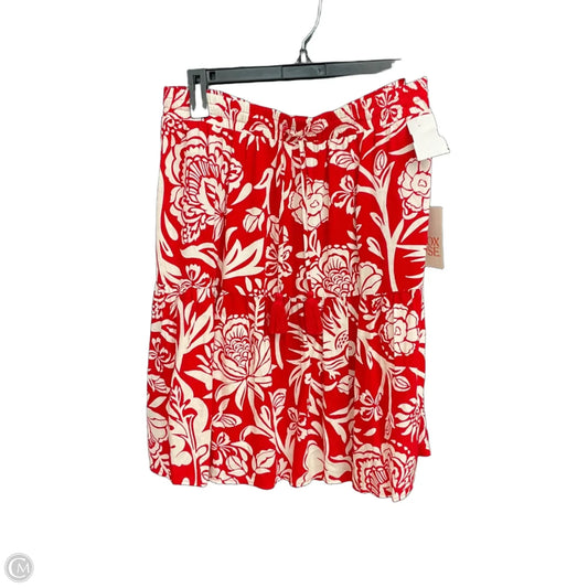 Skirt Mini & Short By Knox Rose In Red & White, Size: S