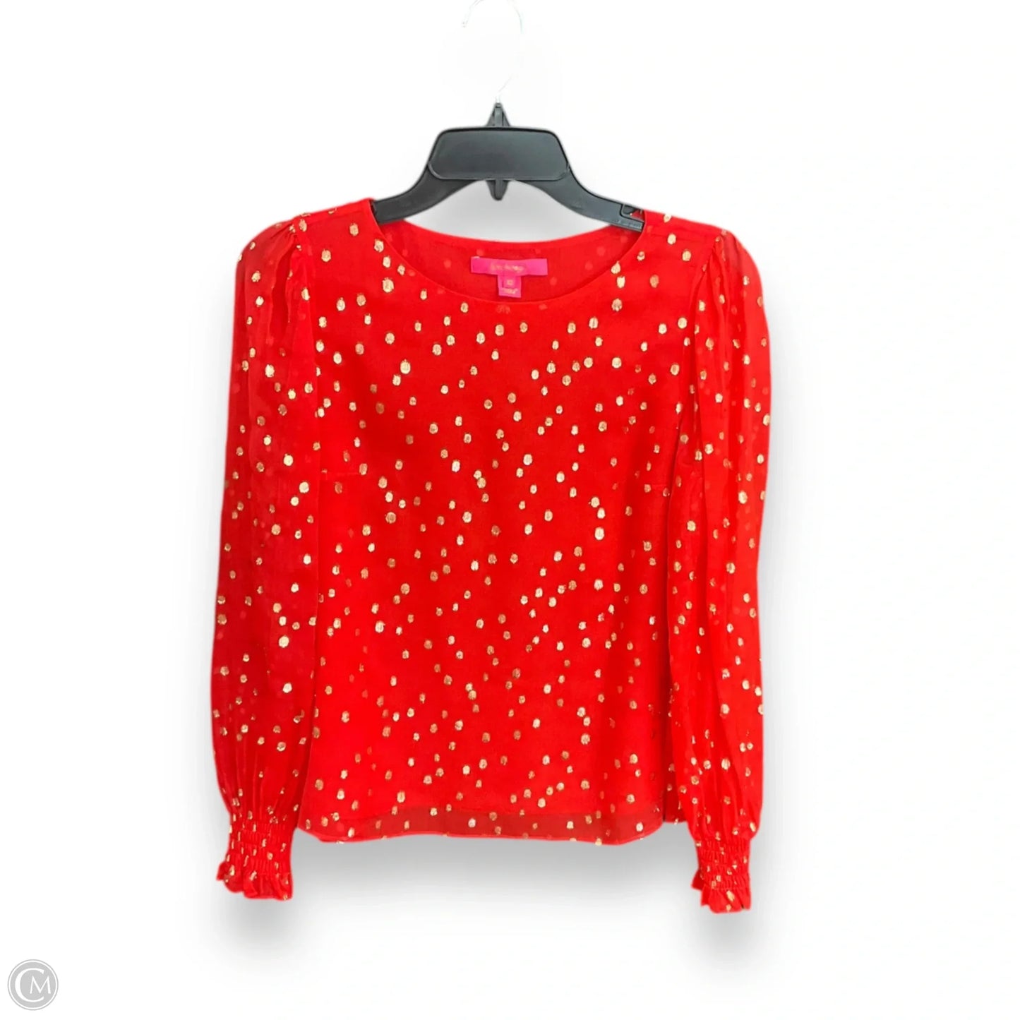 Top Long Sleeve Designer By Lilly Pulitzer In Red, Size: Xs
