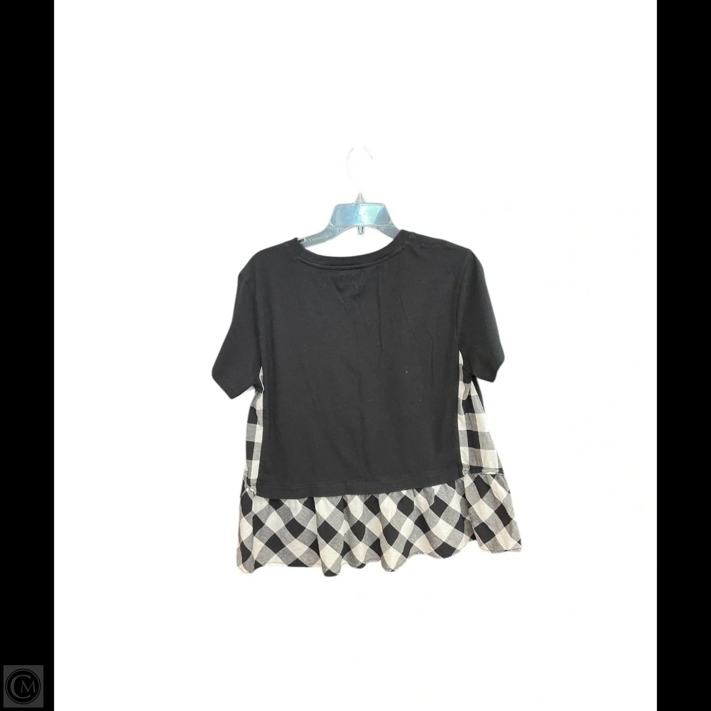 Top Short Sleeve By Maeve In Black & White, Size: M