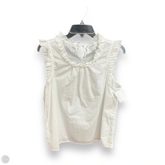 Top Sleeveless By J. Crew In White, Size: L