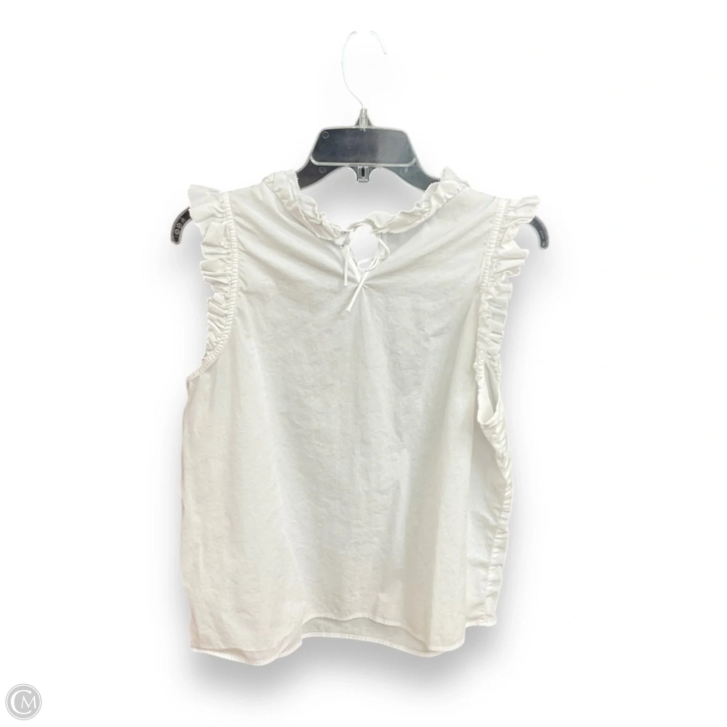 Top Sleeveless By J. Crew In White, Size: L