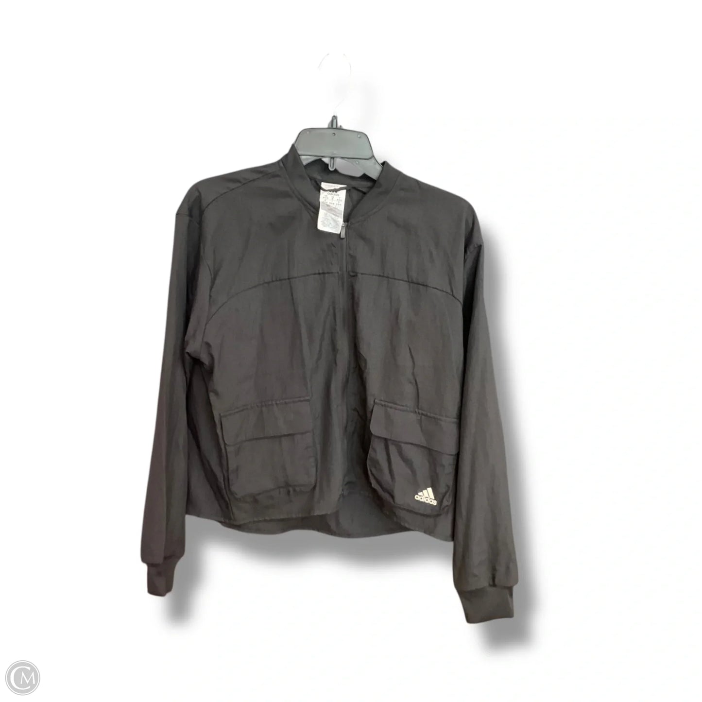 Athletic Jacket By Adidas In Black, Size: M