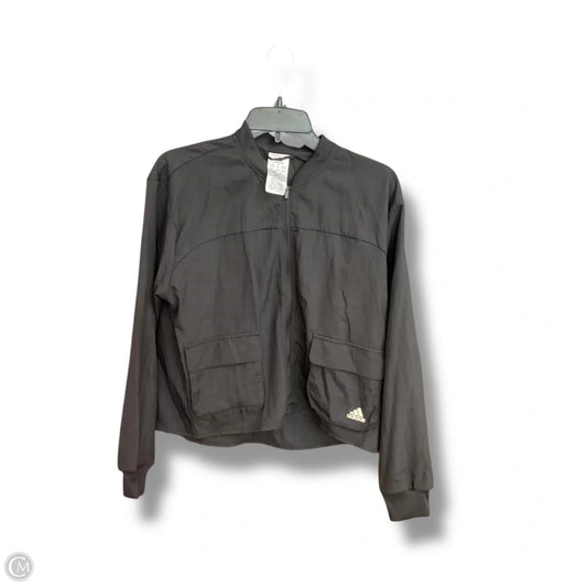 Athletic Jacket By Adidas In Black, Size: M