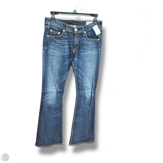 Jeans Boot Cut By Rag And Bone In Blue Denim, Size: 4