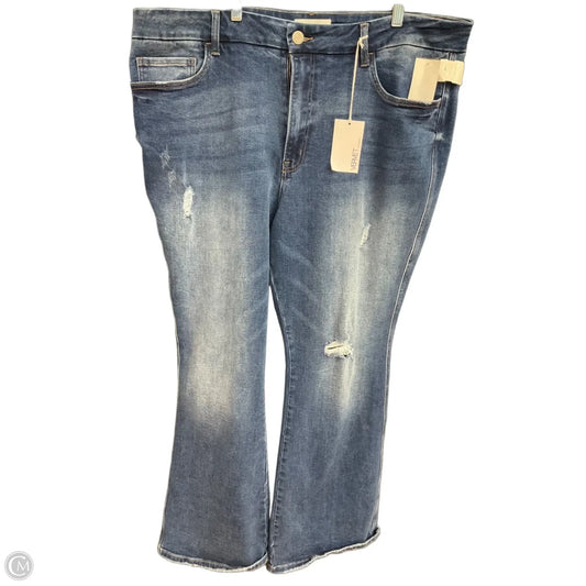 Jeans Boot Cut By Verve In Blue Denim, Size: 22