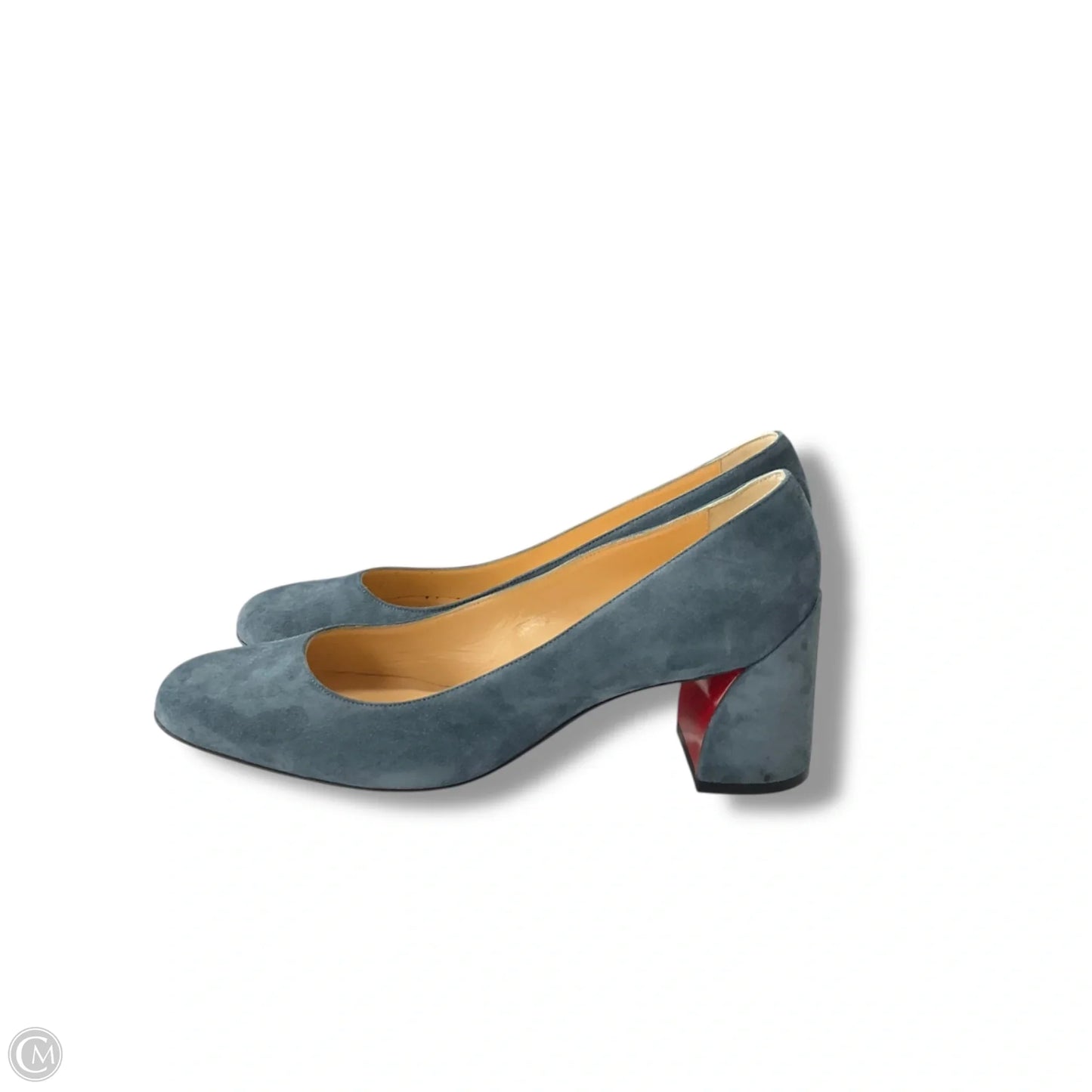 Shoes Luxury Designer By Christian Louboutin In Blue, Size: 8.5