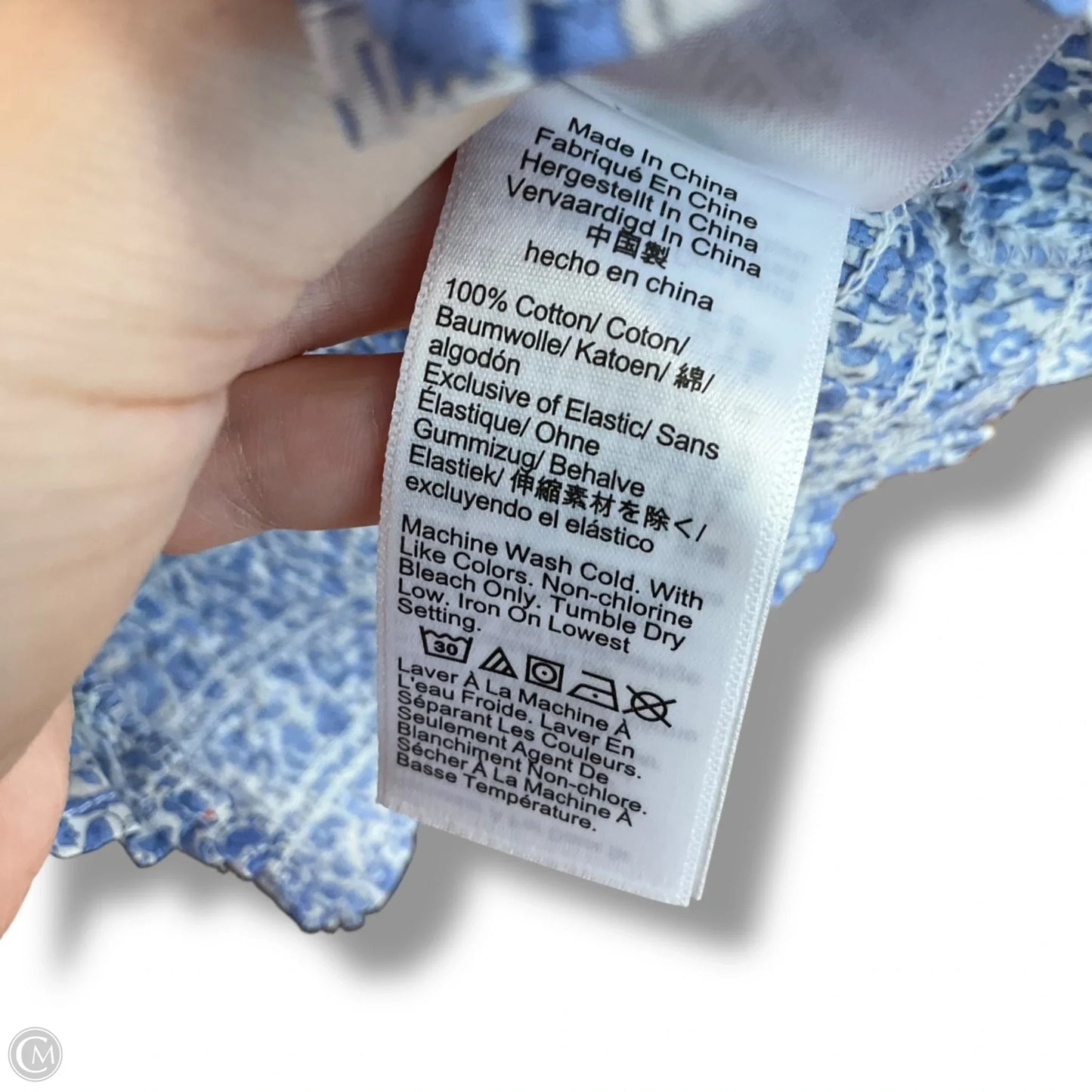 Top Short Sleeve By J. Crew In Blue & White, Size: S