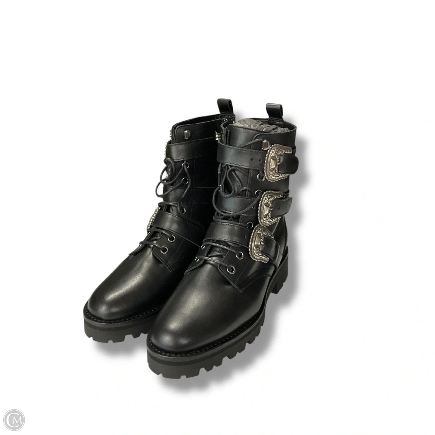 Boots Combat By The Kooples In Black, Size: 7.5