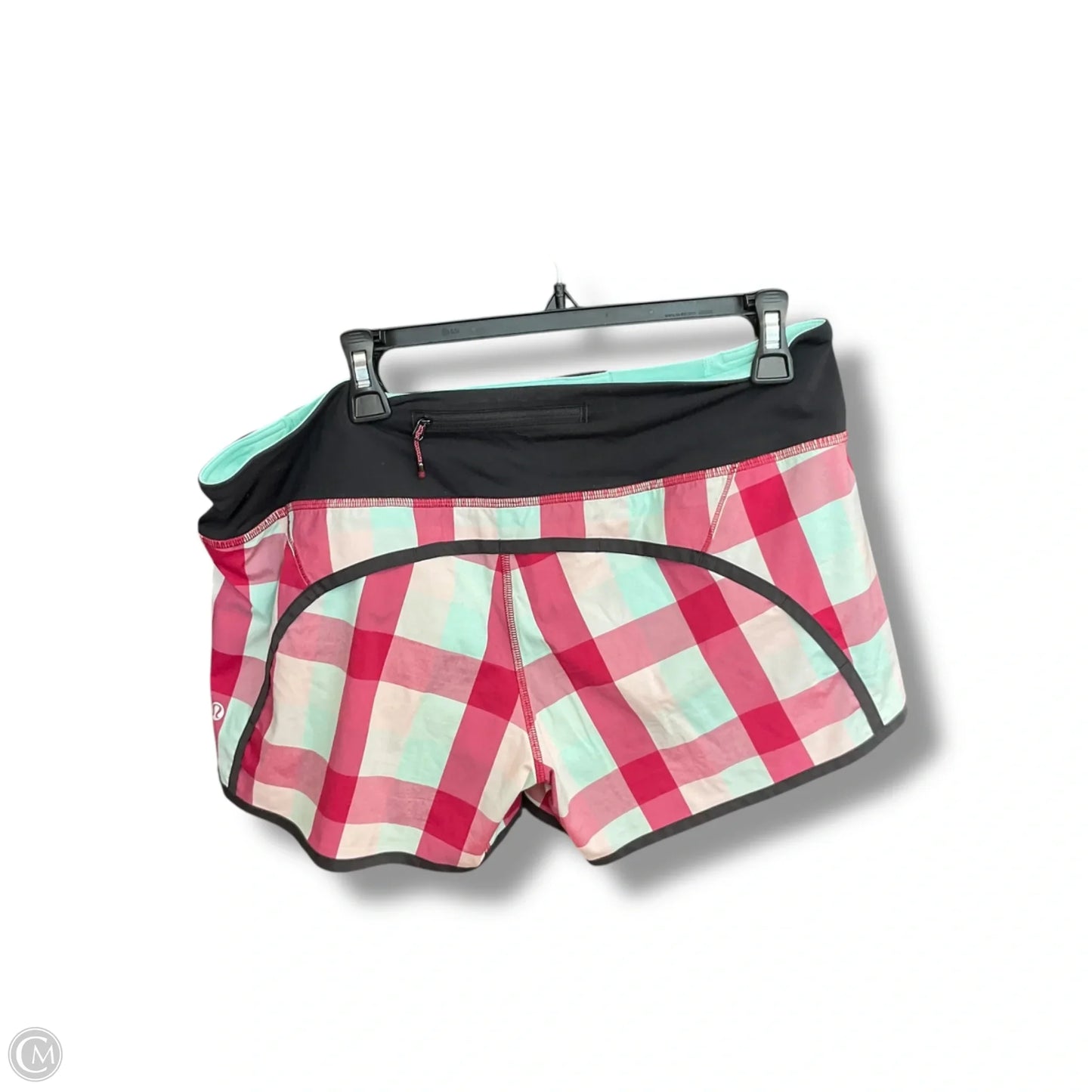 Athletic Shorts By Lululemon In Plaid Pattern, Size: 10