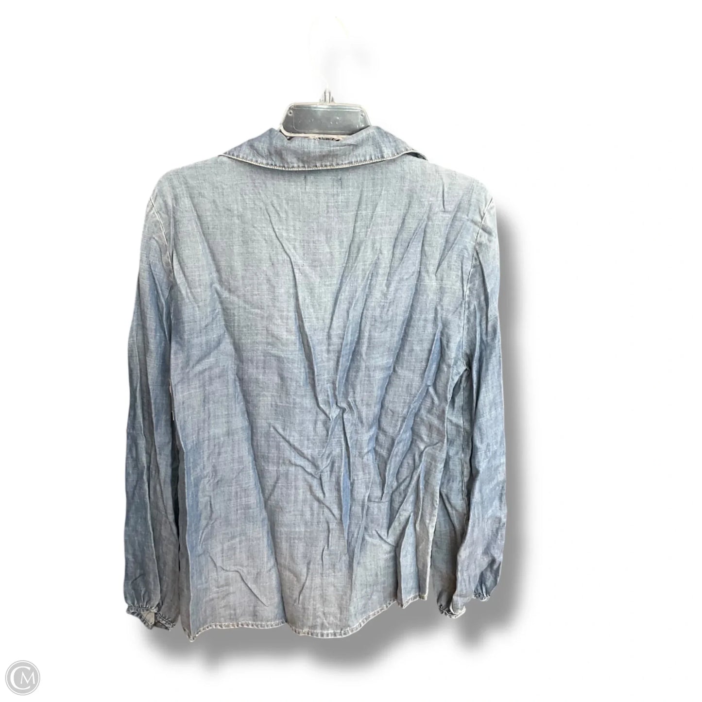 Top Long Sleeve By Frame In Blue, Size: L
