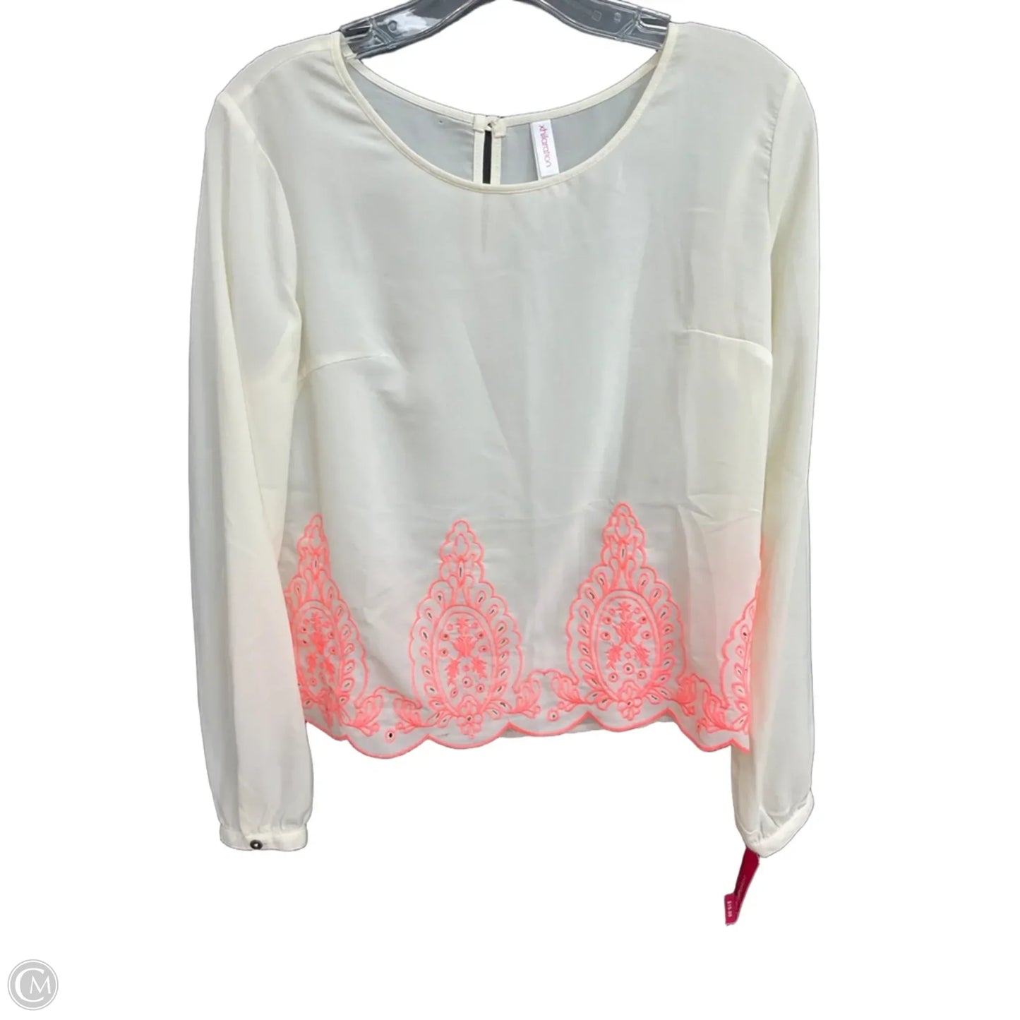 Top Long Sleeve By Lush In Cream, Size: S