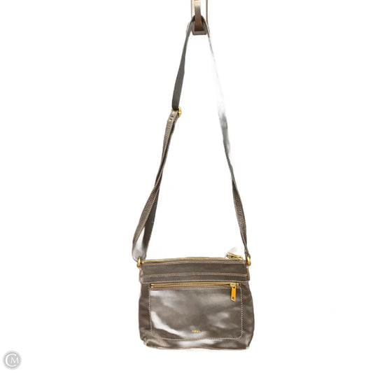 Crossbody Leather By Fossil, Size: Medium