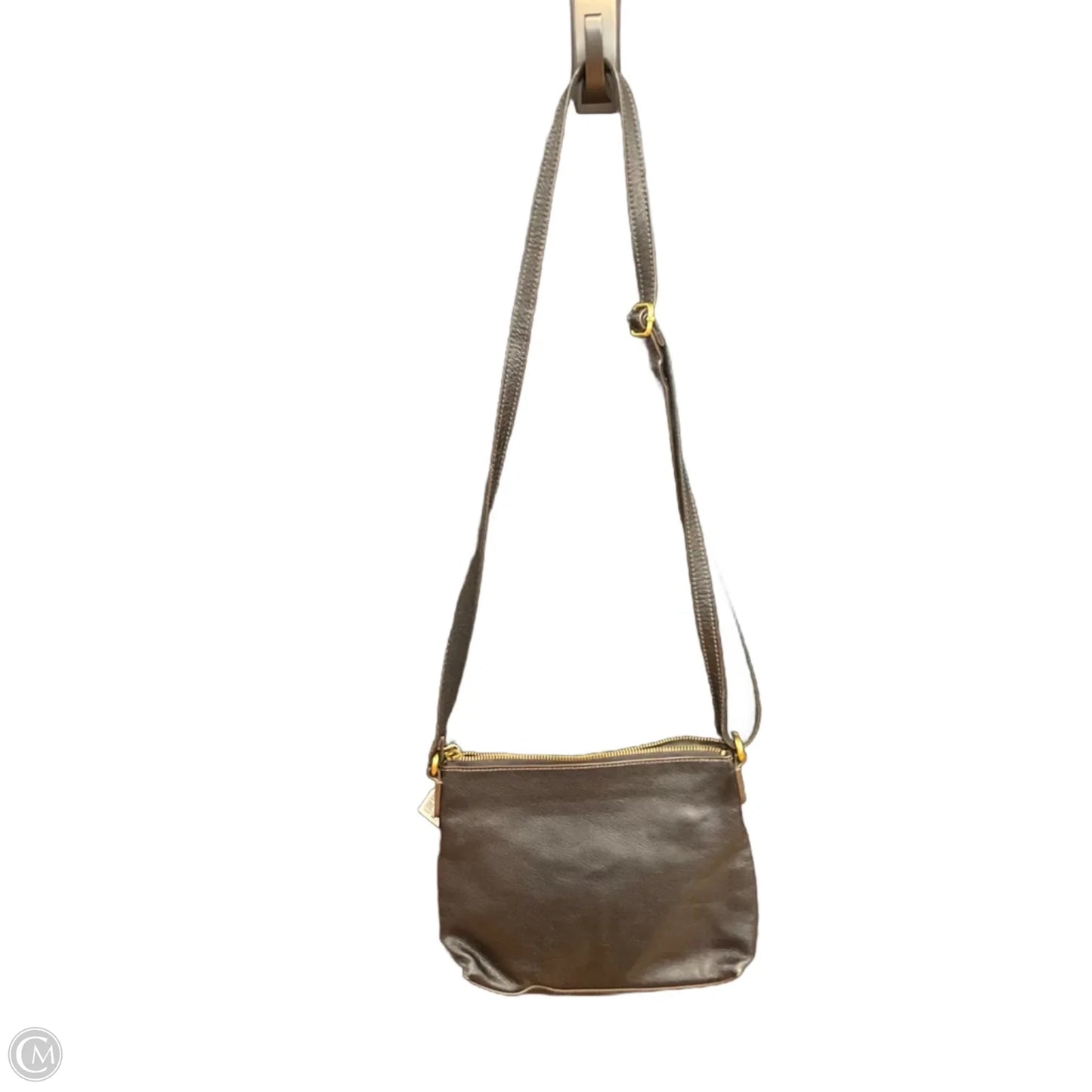 Crossbody Leather By Fossil, Size: Medium