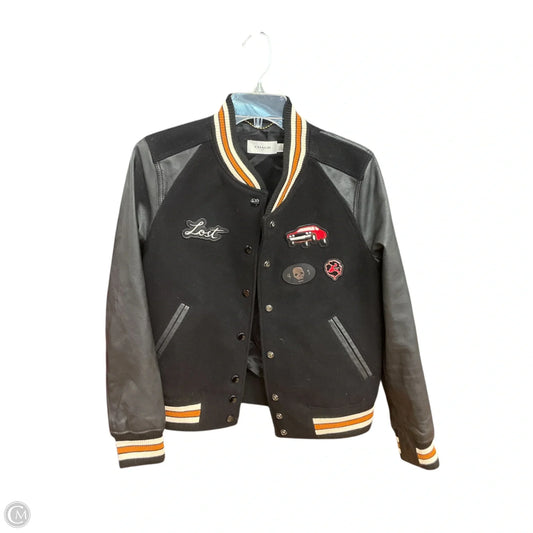 Jacket Designer By Coach In Black, Size: M