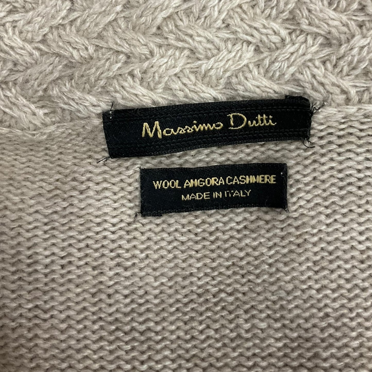 Sweater Cardigan Cashmere By Massimo Dutti In Beige, Size: L