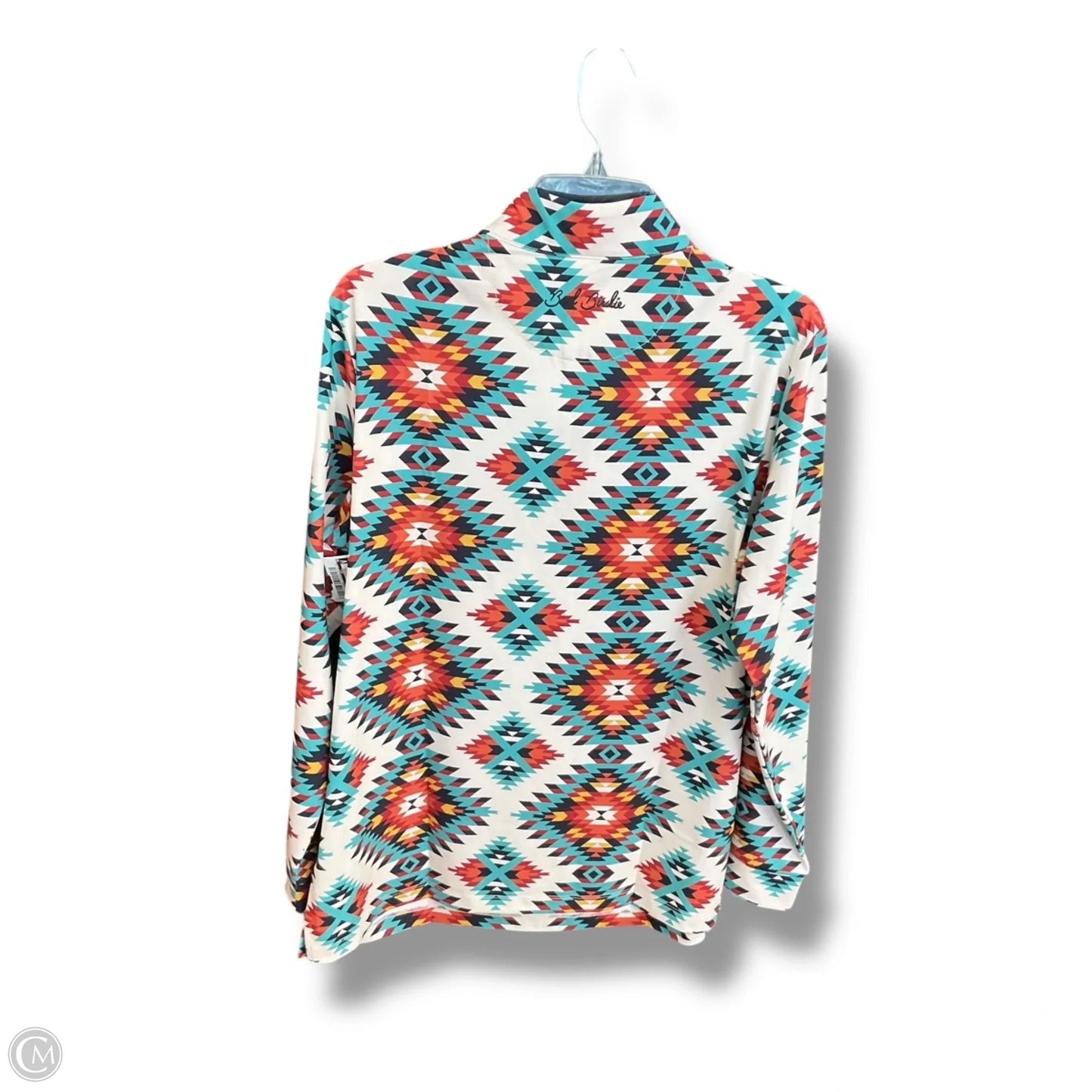 Athletic Top Long Sleeve Collar By Cma In Multi-colored, Size: M