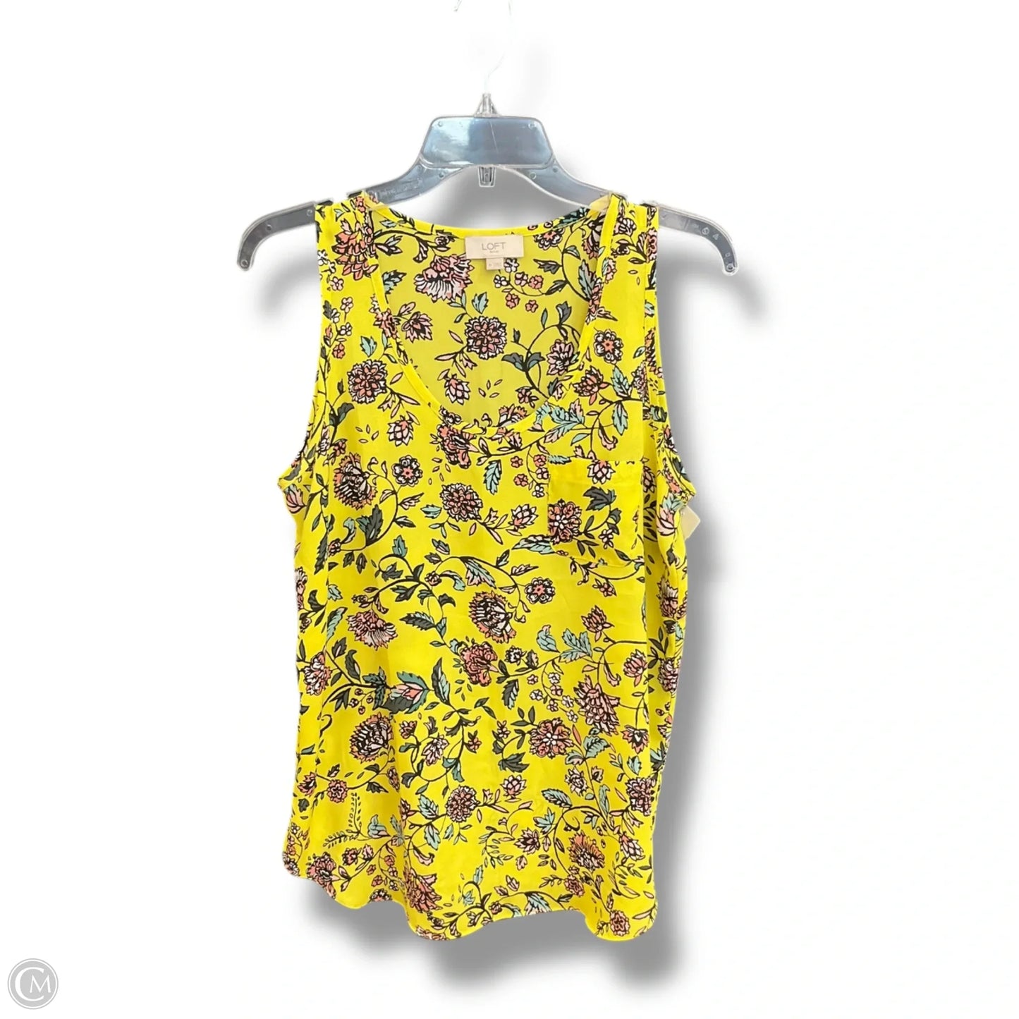 Top Sleeveless By Loft In Floral Print, Size: M