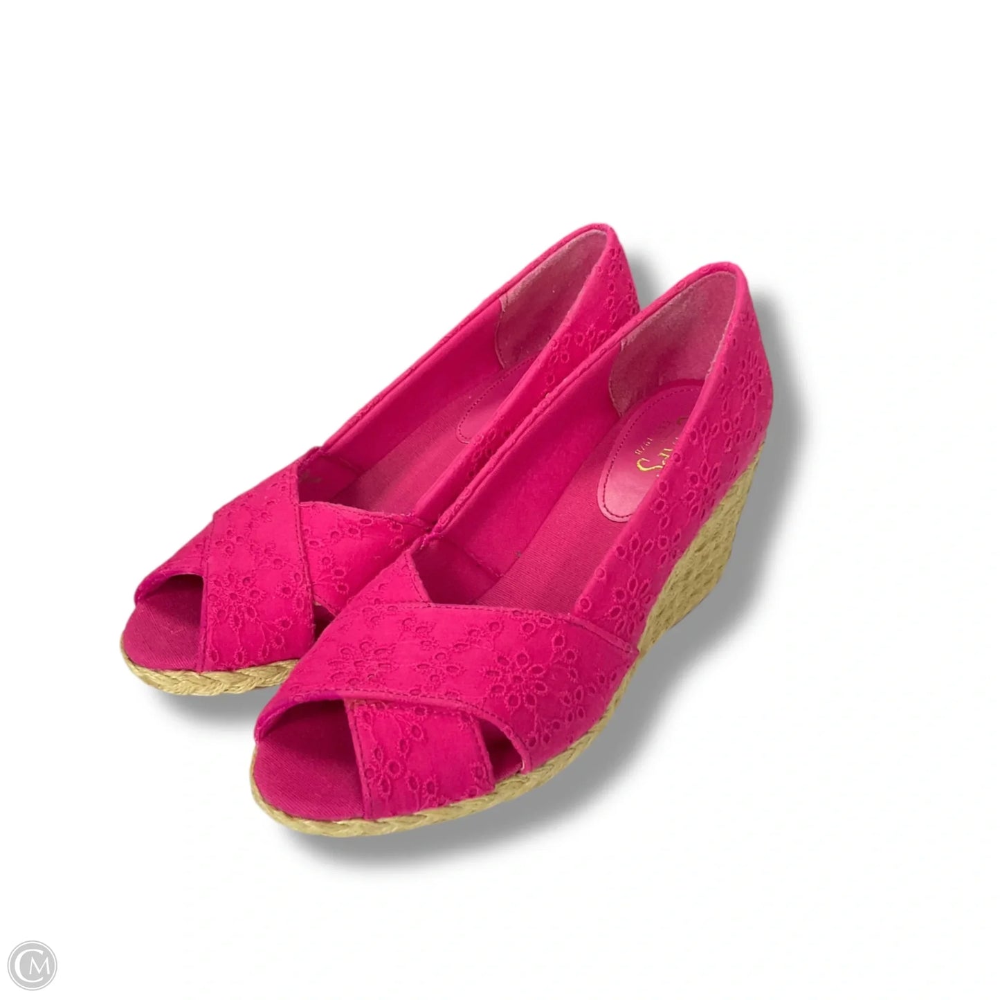 Shoes Heels Wedge By Chaps In Pink, Size: 9.5