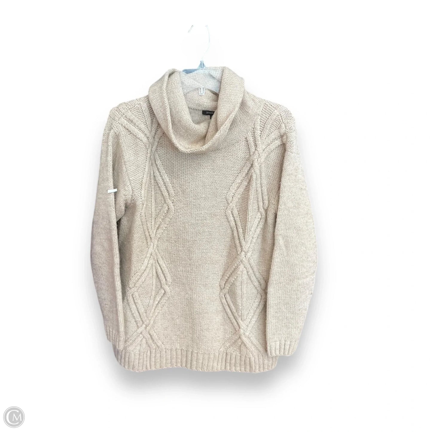 Sweater Cardigan Designer By Lafayette 148 In Beige, Size: L