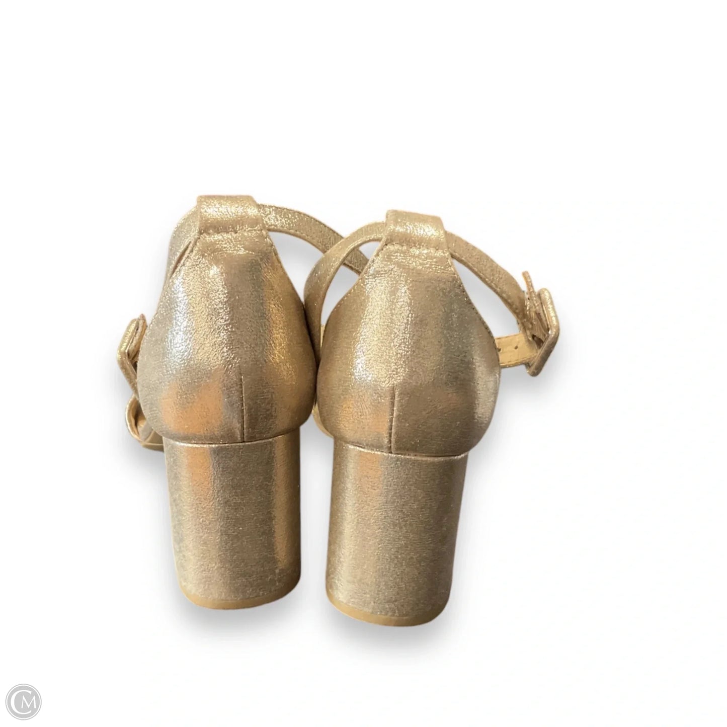 Sandals Heels Block By Cl By Chinese Laundry In Gold, Size: 7.5