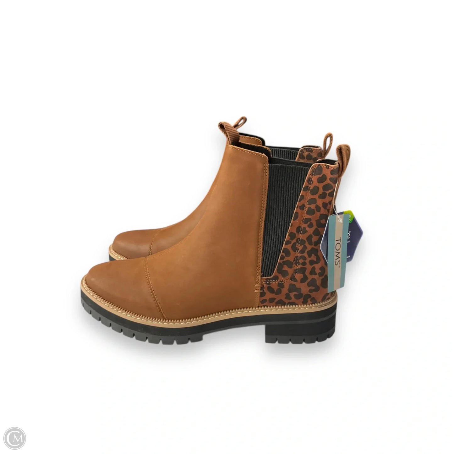 Boots Ankle Flats By Toms In Animal Print, Size: 9.5