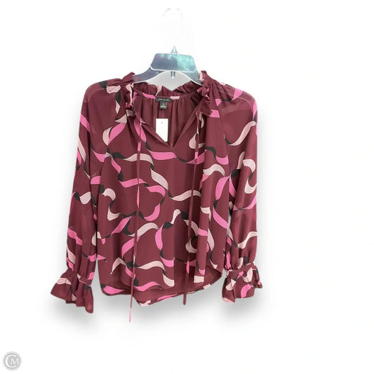 Top Long Sleeve By Ann Taylor In Red, Size: Xs