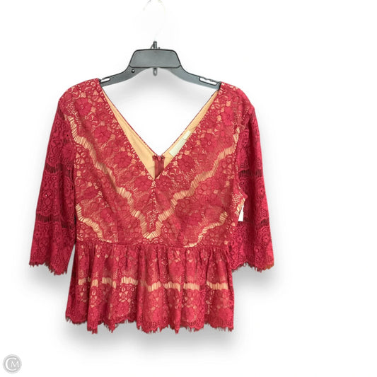 Top 3/4 Sleeve By Maeve In Red, Size: Xl
