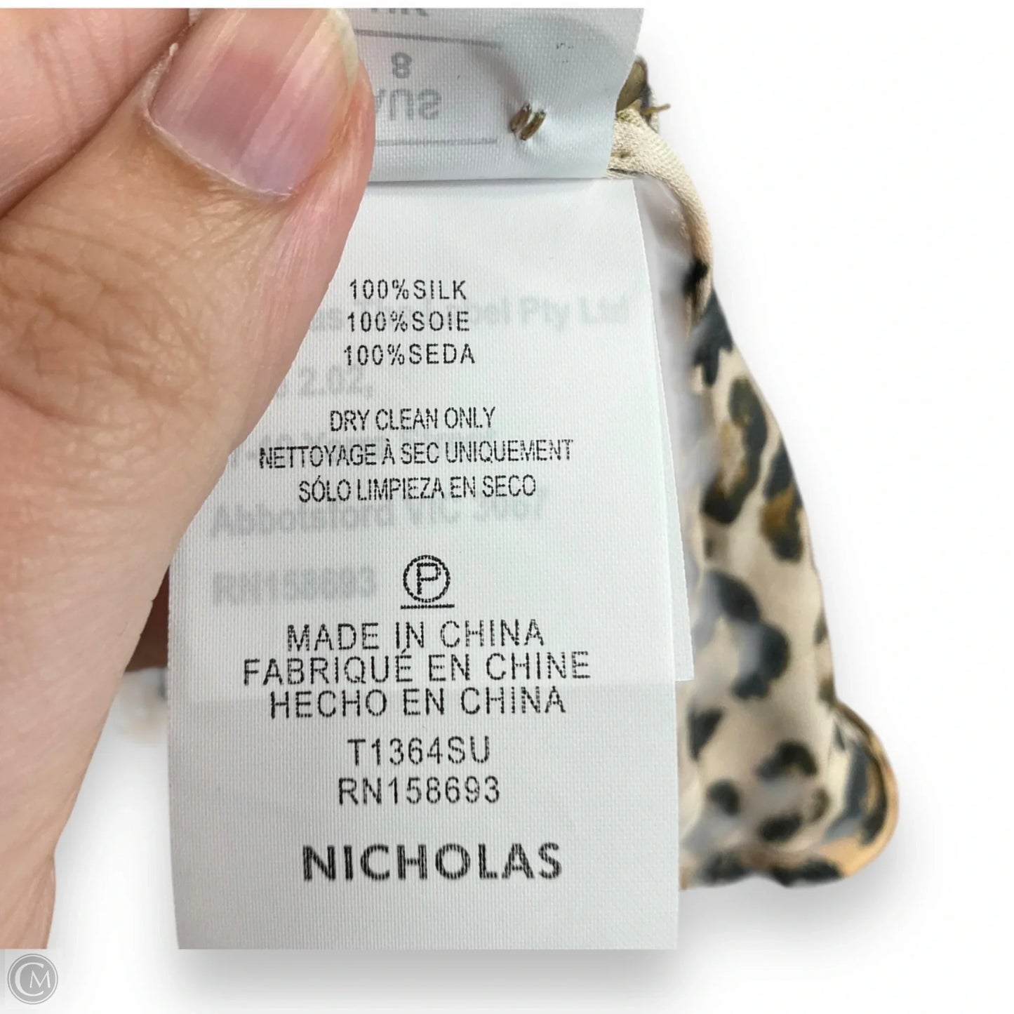 Top Long Sleeve By Nicholas In Animal Print, Size: Xs