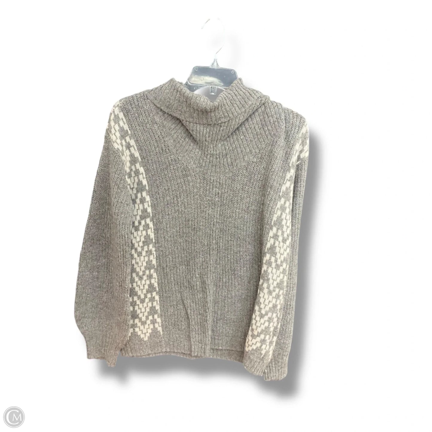 Sweater By Ella Moss In Grey & White, Size: S