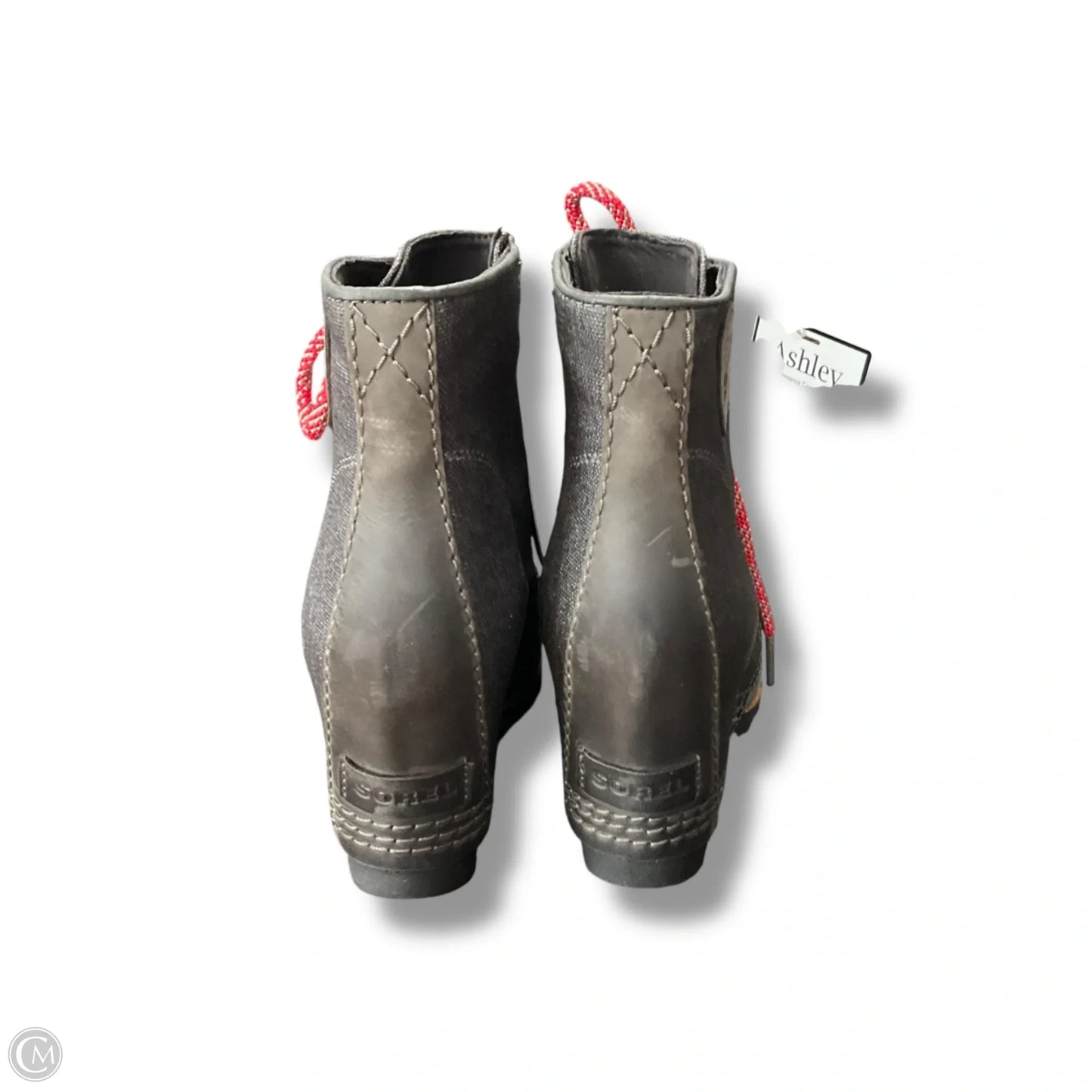 Boots Ankle Heels By Sorel In Grey, Size: 8