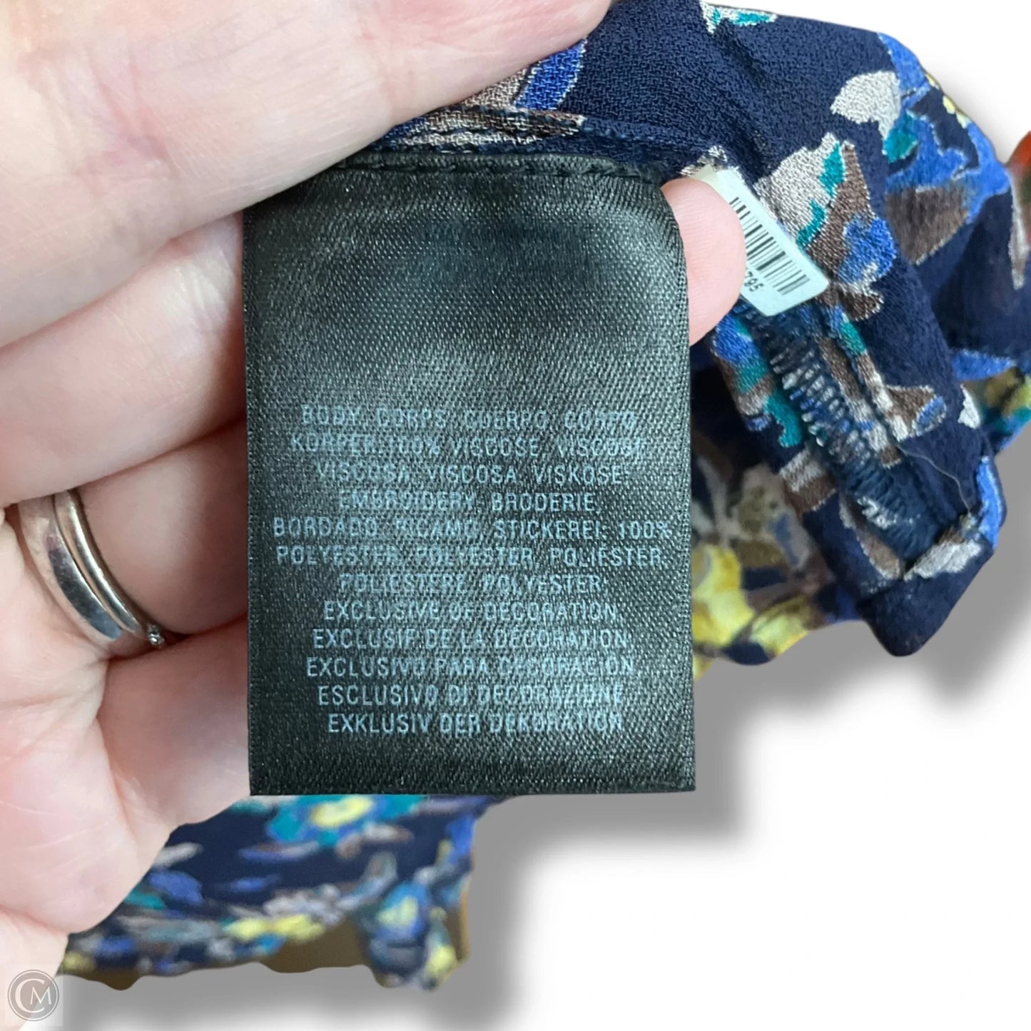 Top 3/4 Sleeve By Anthropologie In Floral Print, Size: M