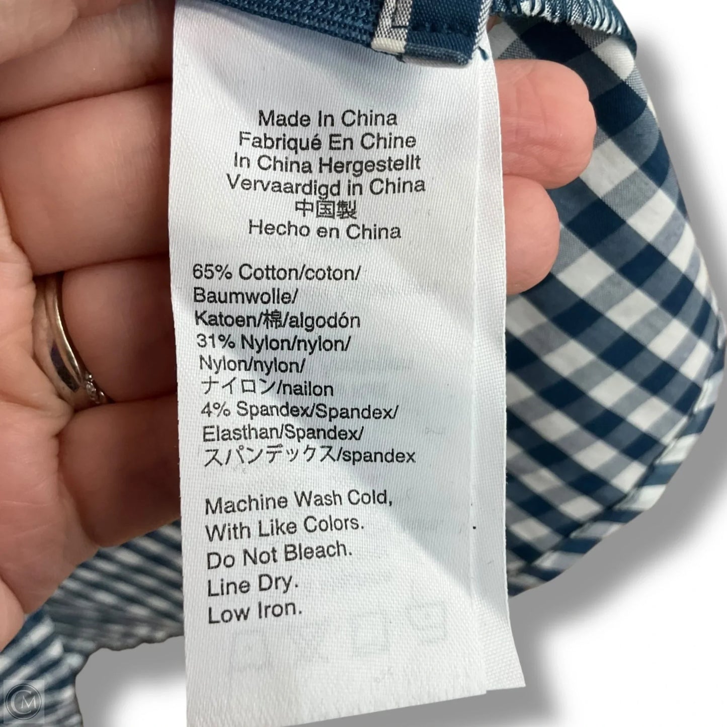 Top 3/4 Sleeve By J. Crew In Blue & White, Size: S