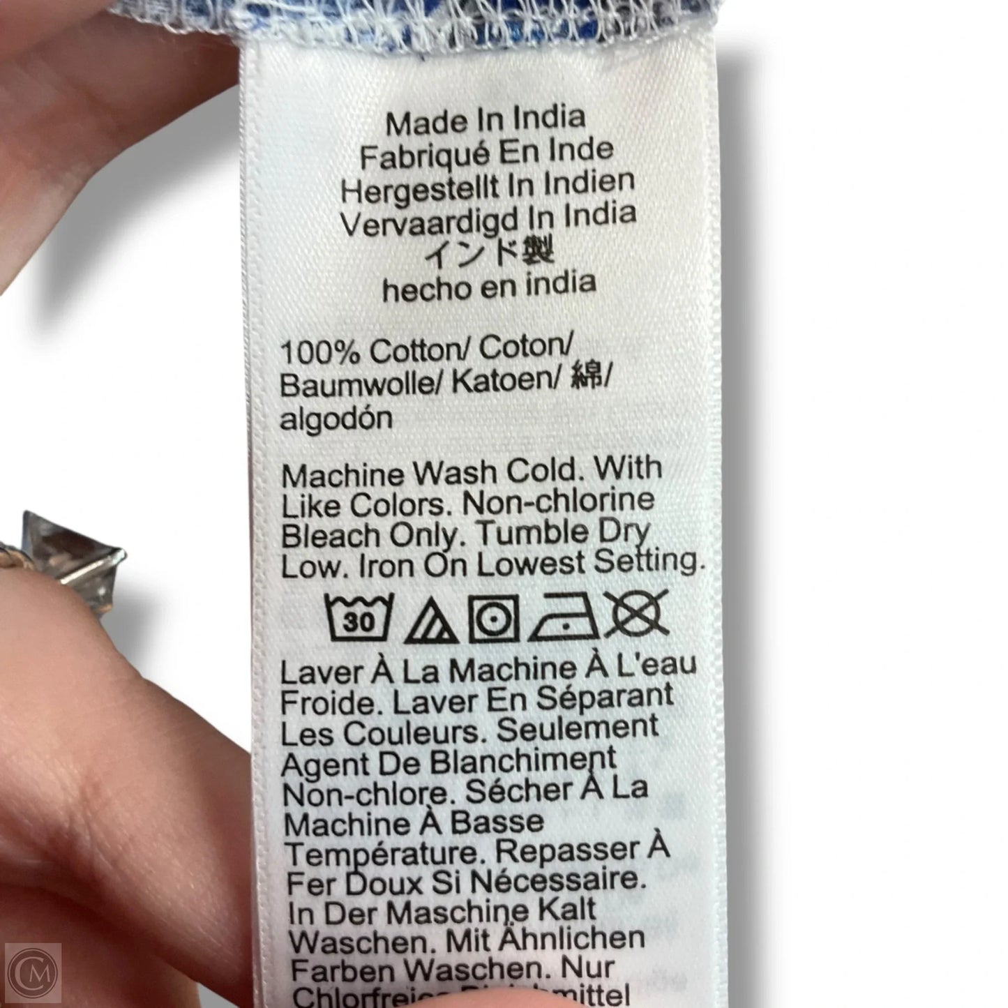 Blouse Sleeveless By J. Crew In Blue & White, Size: S