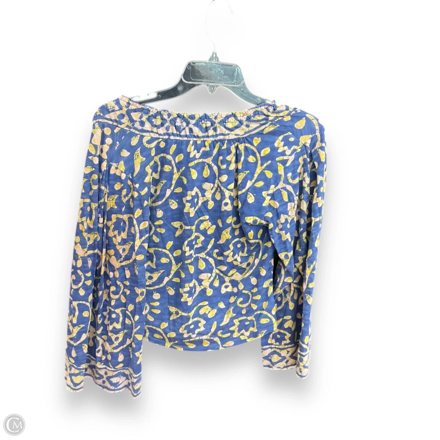 Top 3/4 Sleeve By Free People In Blue & Pink, Size: S