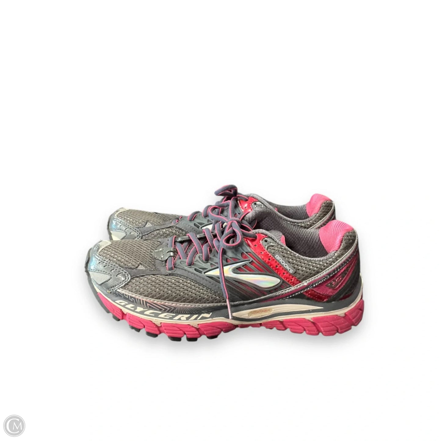 Shoes Athletic By Brooks In Grey & Pink, Size: 8.5