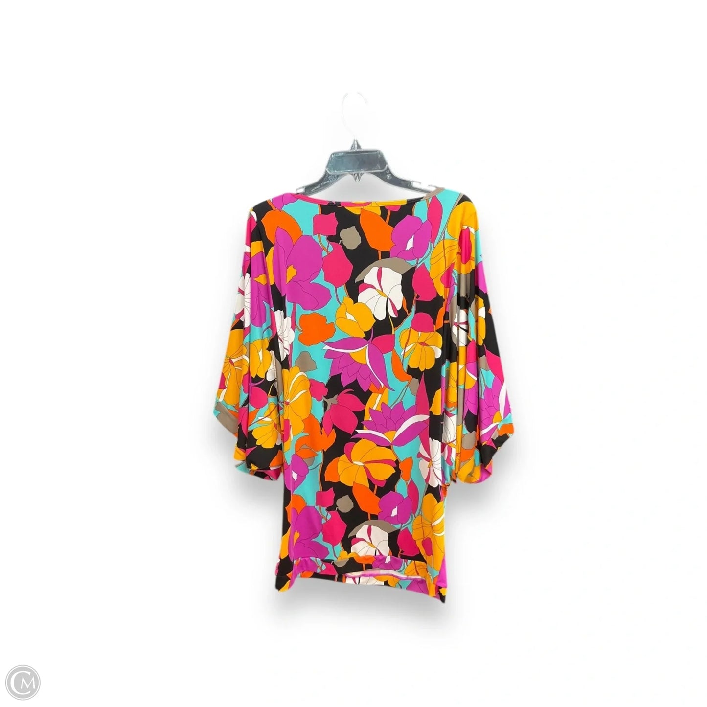 Top Short Sleeve By Trina Turk In Pink & Purple, Size: Xl