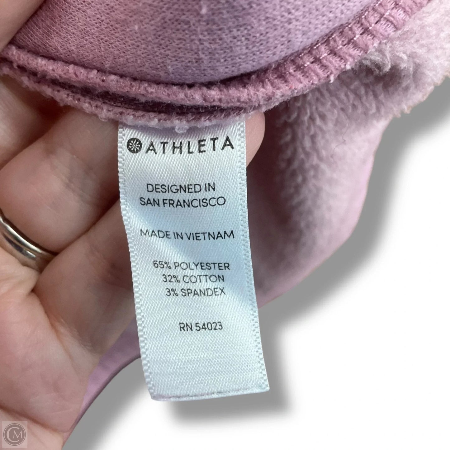 Athletic Top Long Sleeve Collar By Athleta In Pink, Size: S