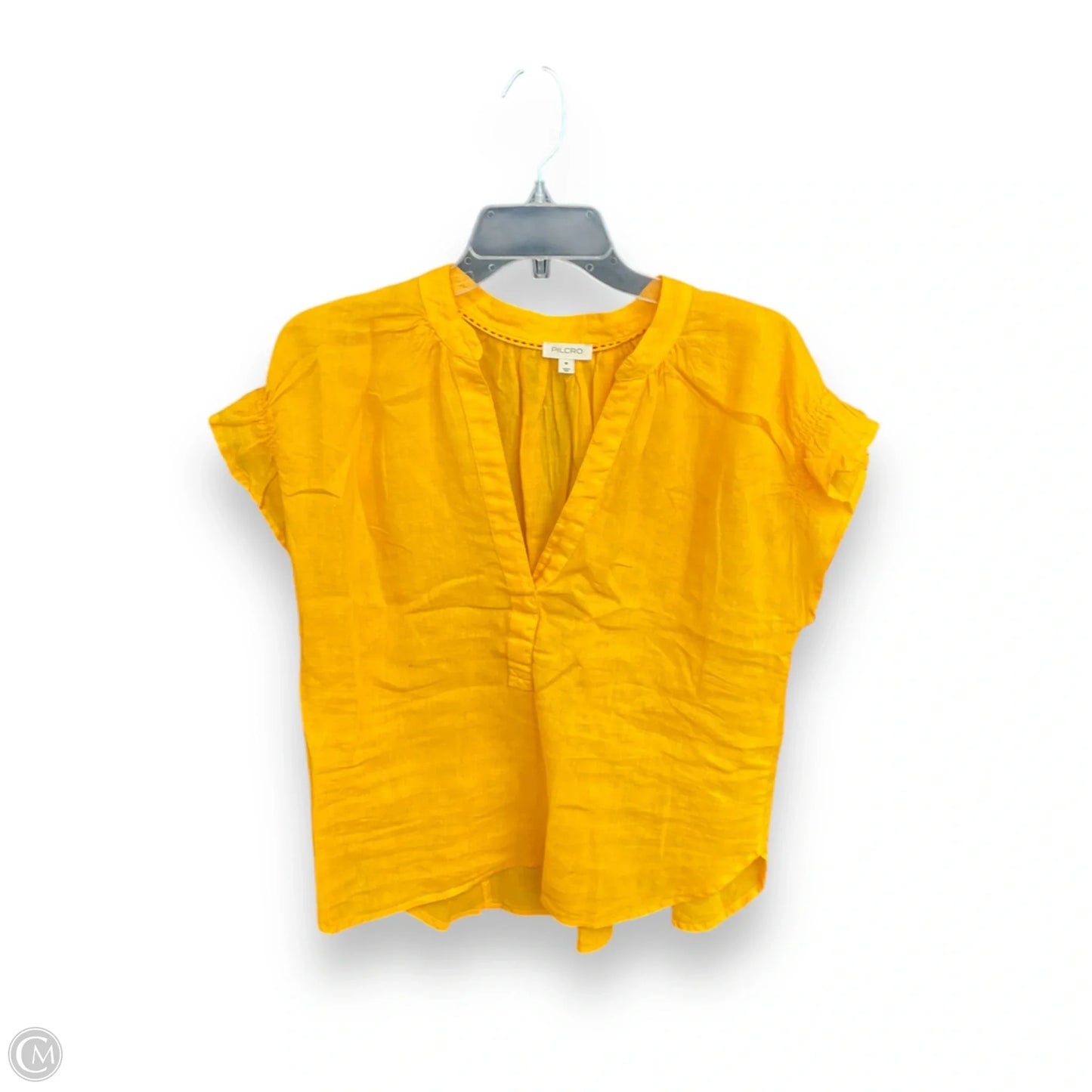 Top Short Sleeve By Pilcro In Yellow, Size: M