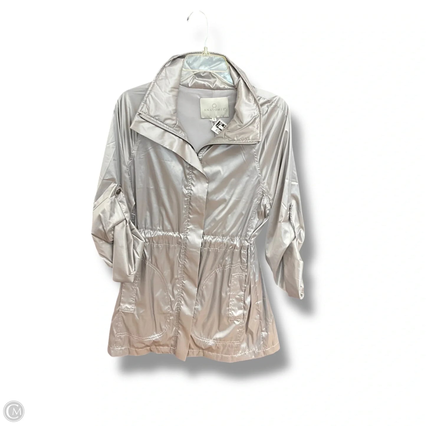 Jacket Windbreaker By Anatomie In Silver, Size: S