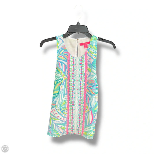 Top Sleeveless Designer By Lilly Pulitzer In Blue & Pink, Size: S