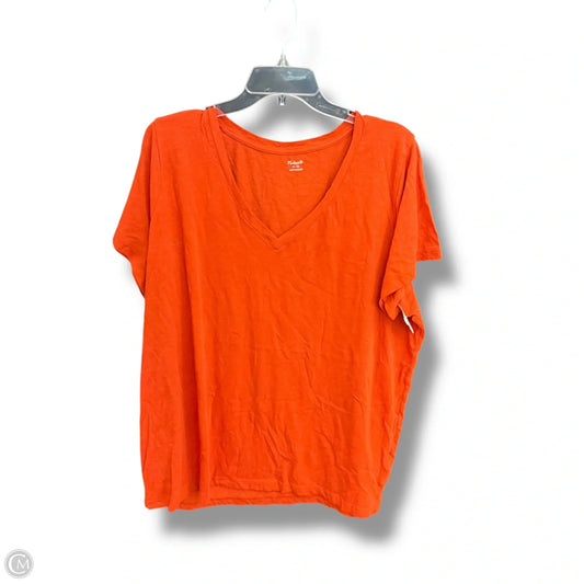 Top Short Sleeve Basic By Madewell In Orange, Size: 2x