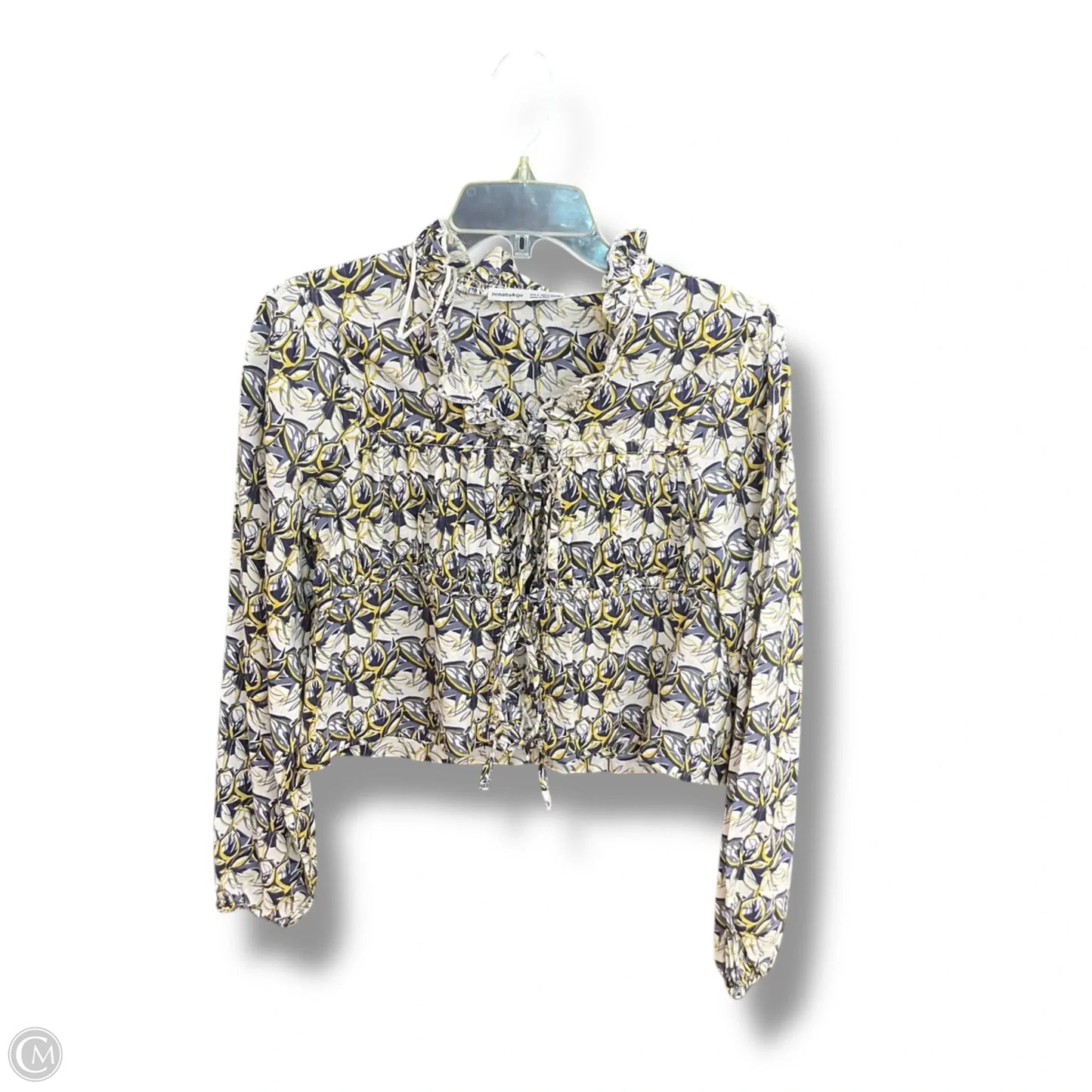 Cardigan By Cmc In Blue & Cream, Size: S