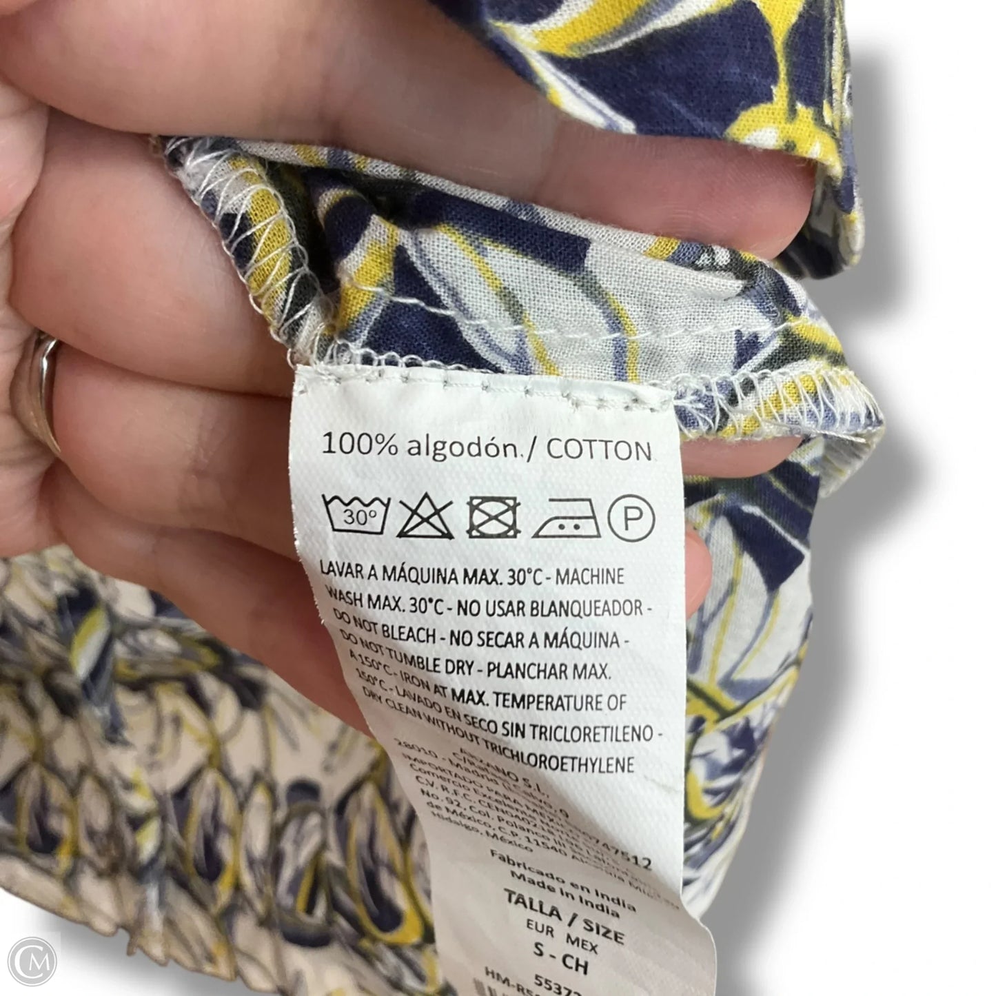 Cardigan By Cmc In Blue & Cream, Size: S