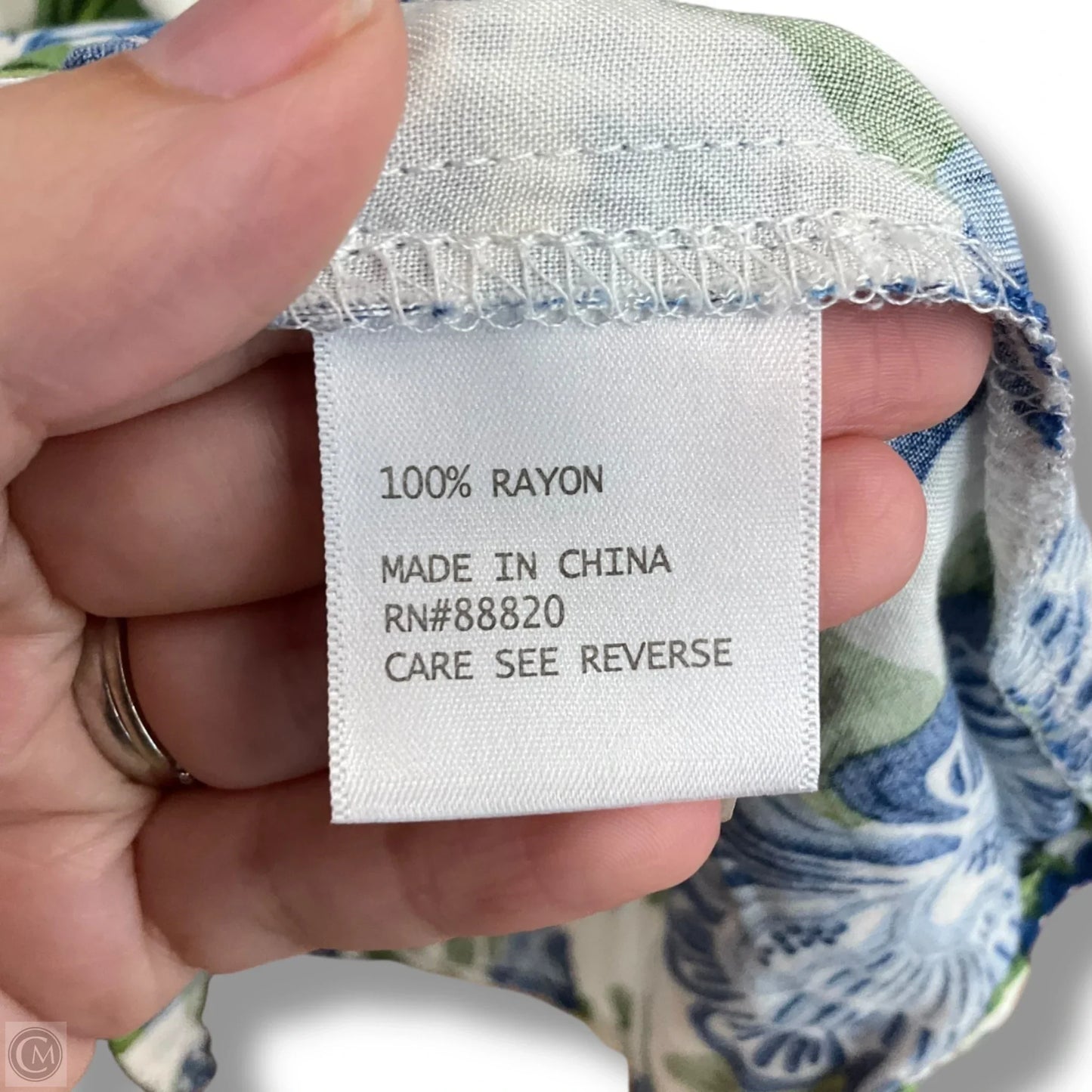 Top Short Sleeve By Rachel Zoe In Blue & Green, Size: 1x