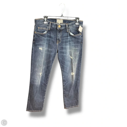 Jeans Straight By Current Elliott In Blue Denim, Size: 2