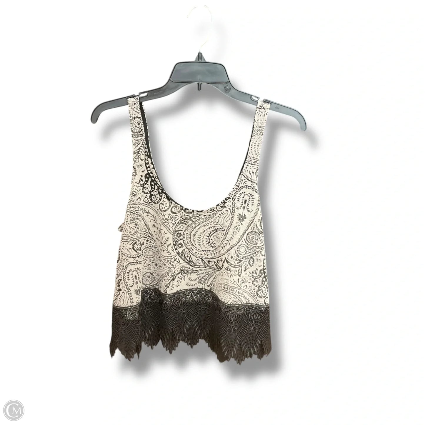 Top Sleeveless By Free People In Black & Grey, Size: M