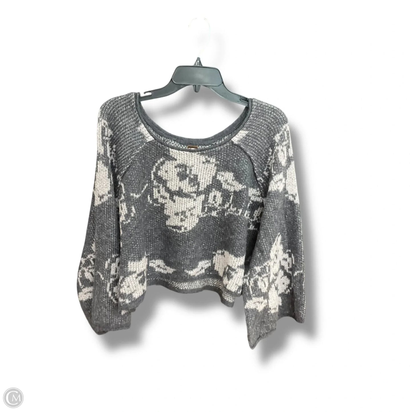 Sweater By Free People In Grey & White, Size: L