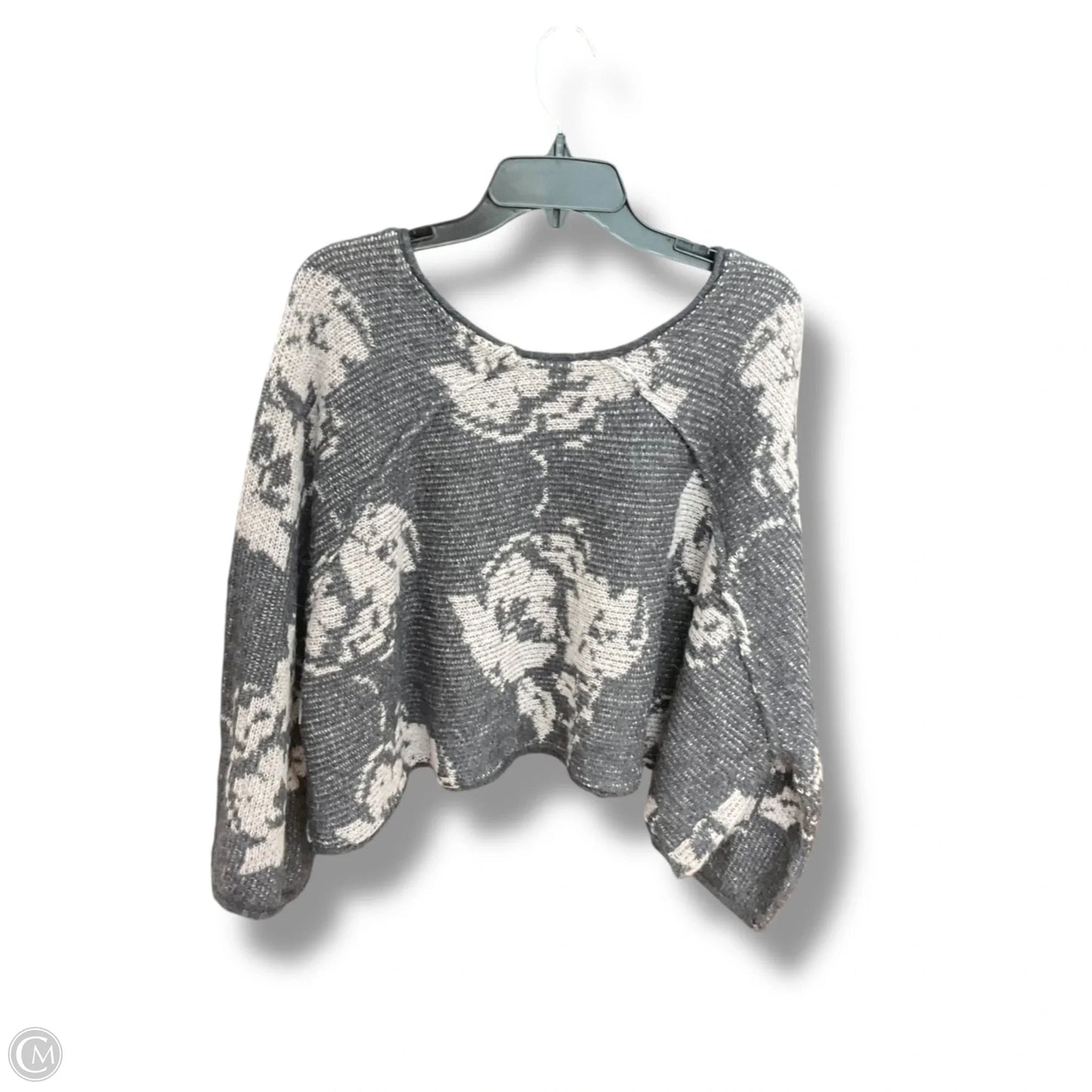 Sweater By Free People In Grey & White, Size: L
