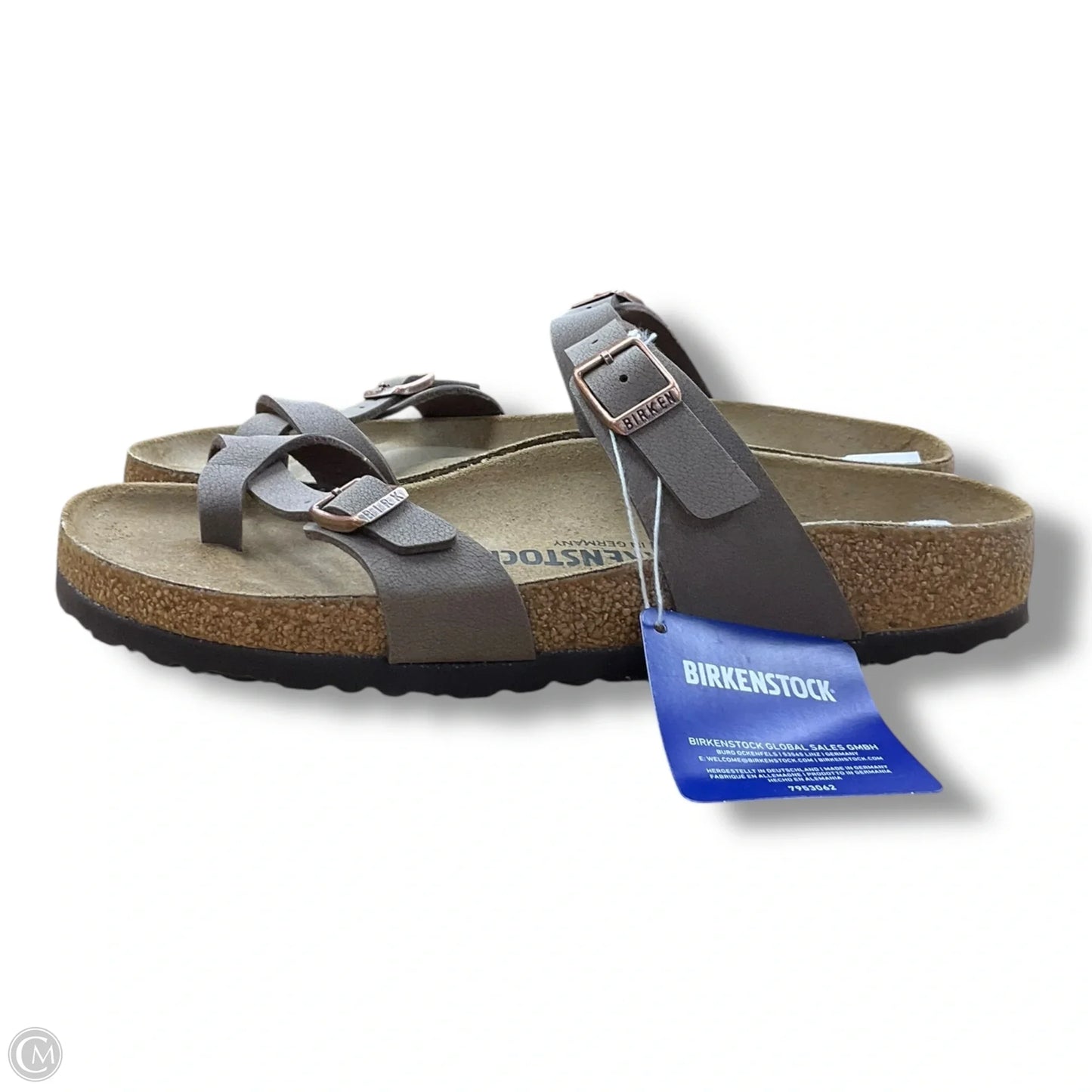 Sandals Flats By Birkenstock In Brown, Size: 9