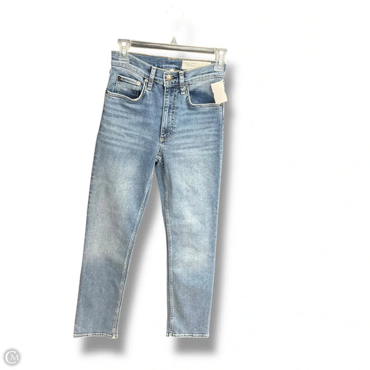 Jeans Straight By Rag And Bone In Blue Denim, Size: 0
